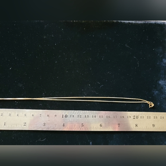 Art Nouveau Plated Cabochon Glass Necklace Antique Converted Brooch 18in - Picture 13 of 13